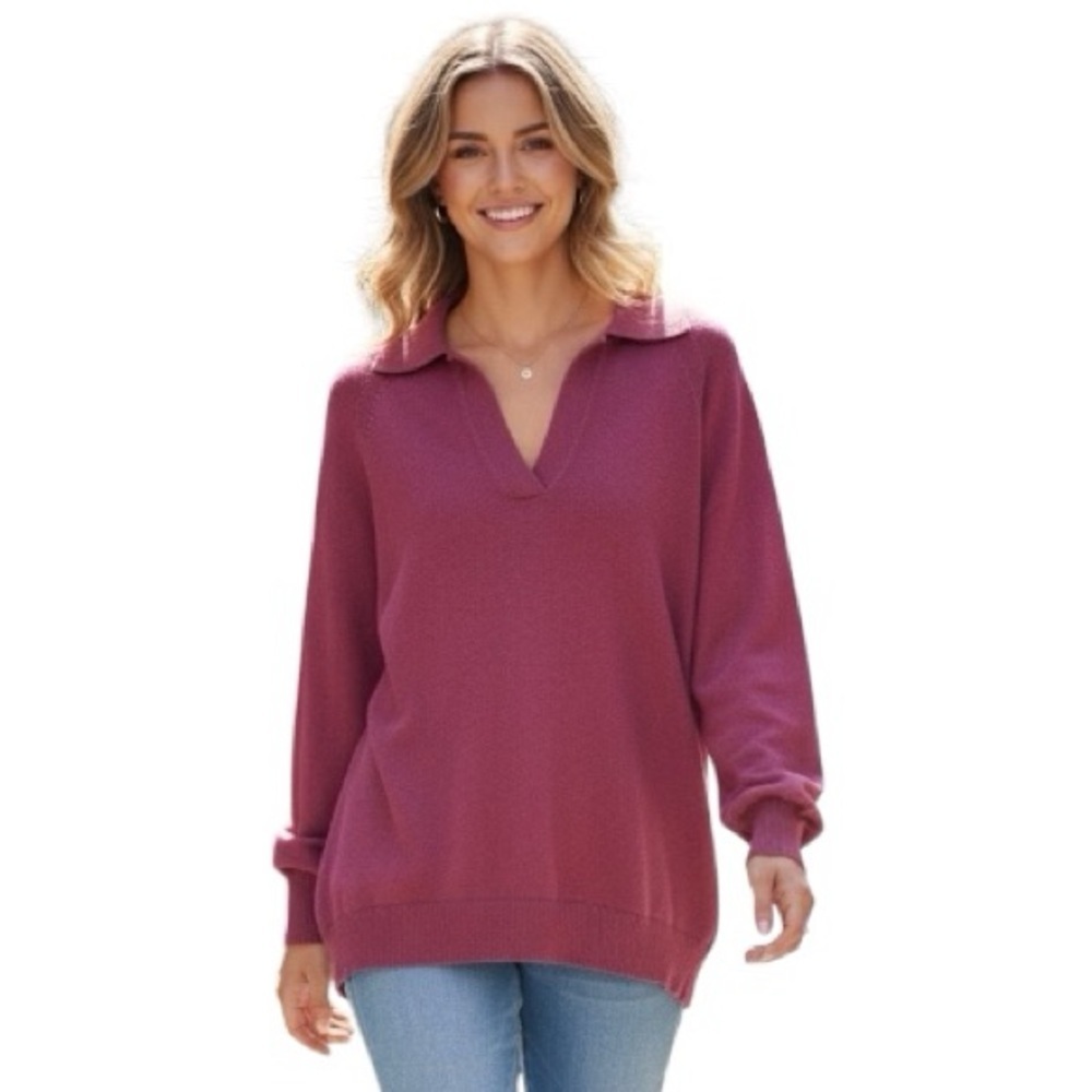 NWT Free People Oversized Knit V-neck Sweater Casual Loungewear 100% Cotton